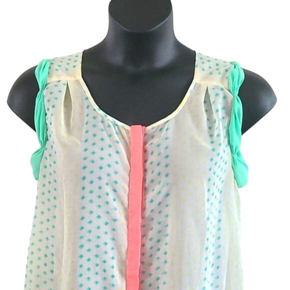 American Eagle Outfitters Women's Sleeveless Blouse - Polka Dot Print Size Large - Picture 5 of 7